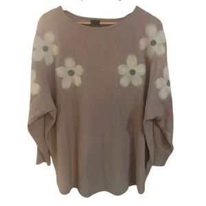 Aaeda NWT flowers dohlman sleeves size 1X color Heather petunia